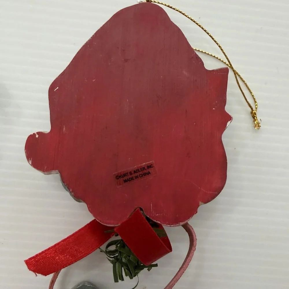 Vintage 90s Kurt Adler Cat & Mouse Christmas Ornament